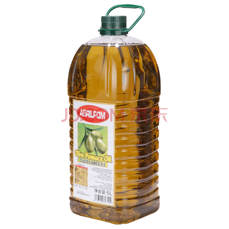 艾伯瑞 西班牙原装进口ABRIL精炼纯正烹饪橄榄油混合油橄榄果渣油5L升塑料桶食用油西餐烘焙日本料理